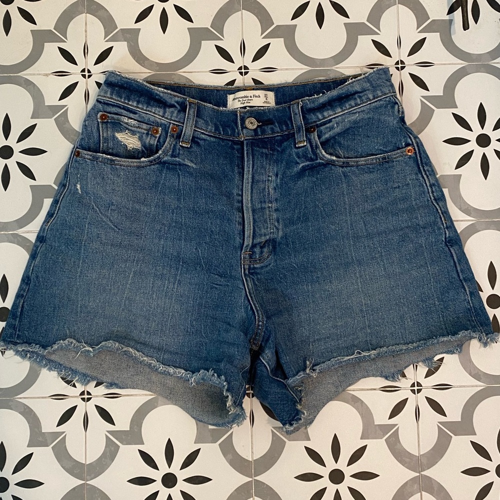 abercrombie & fitch curve love high rise dad short